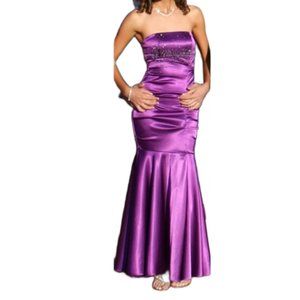 Cache Violet Purple Prom Dress